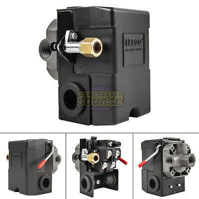 Heavy Duty 4port 26 Amp Air Compressor Pressure Switch Control Valve 140-175 Psi