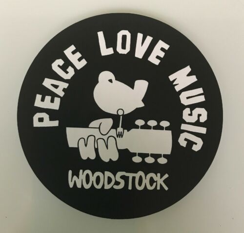 Woodstock Sticker 1969 Peace Love Music Festival Hendrix Santana The Who Joplin