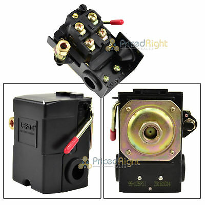 Single Port Air Compressor Pressure Switch Control Valve 95-125 Psi W/ Unloader