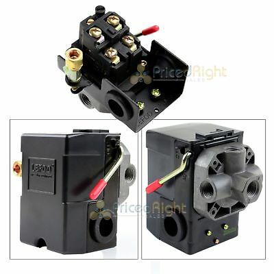 4 Port Air Compressor Pressure Switch Control Valve 95-125 Psi W/ Unloader New