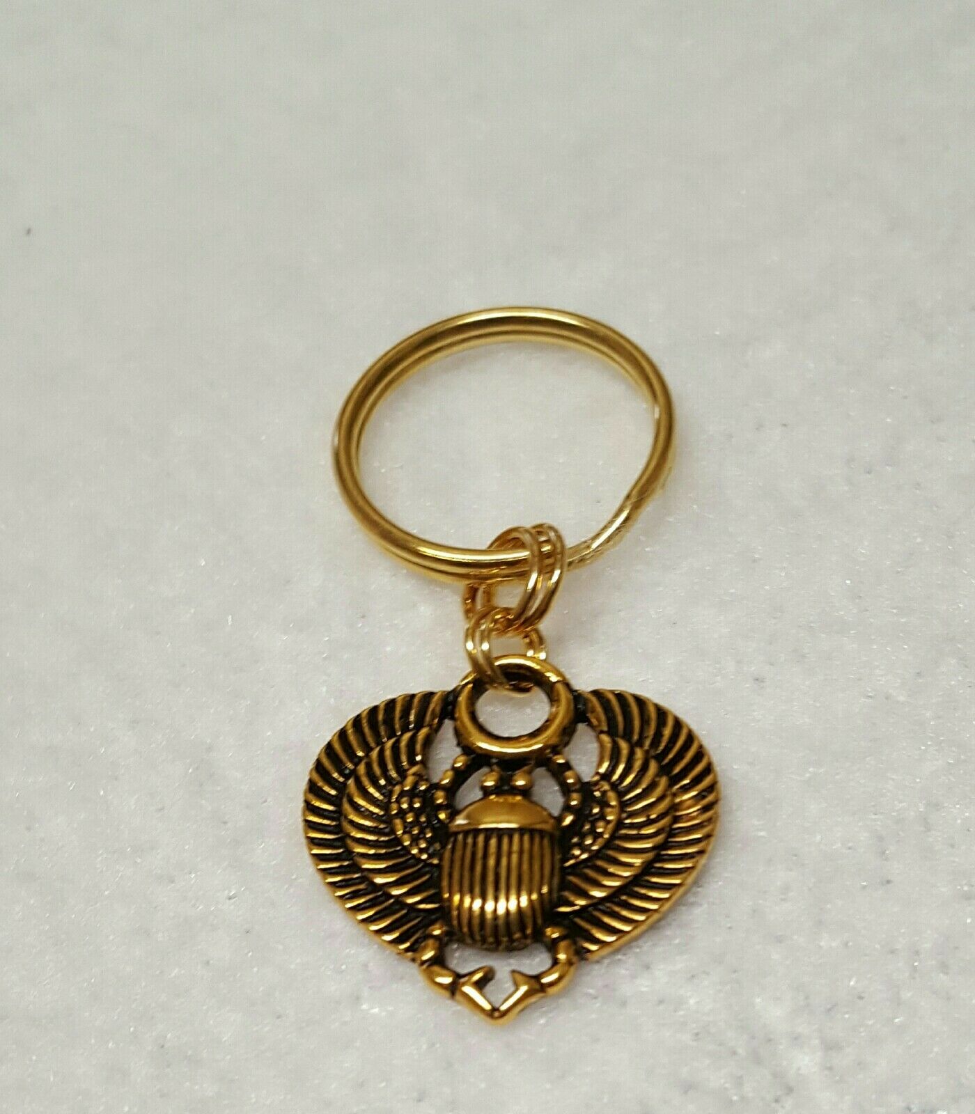 Keychain- Antique Gold Color Scarab