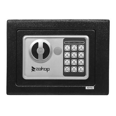 9" Mini Digital Electronic Safe Box Keypad Lock Wall Home Office Hotel Gun Black