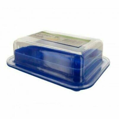 Large Double-wide Two-stick Butter Serving Storage Container Dish W/ Cover Lid