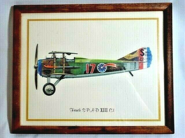French Spad Xiii C-1 Biplane Fighter Aircraft Wwi  Wood Framed Print