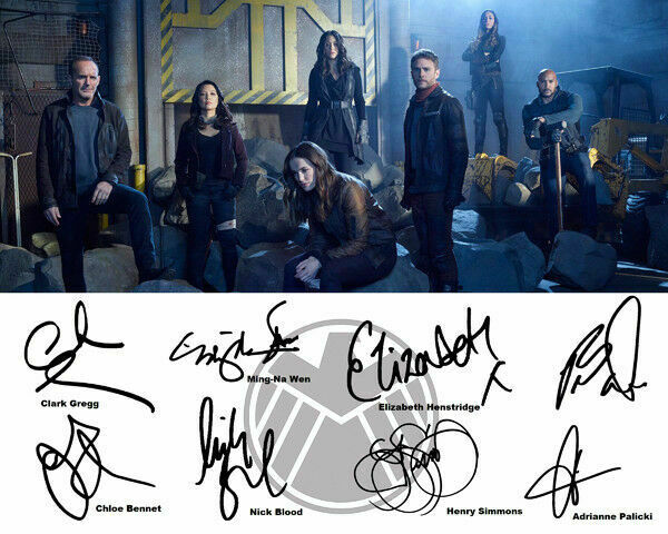 Agents Of Shield 5 Cast Signed Photo Autograph Reprint Chloe Bennet Clark Gregg