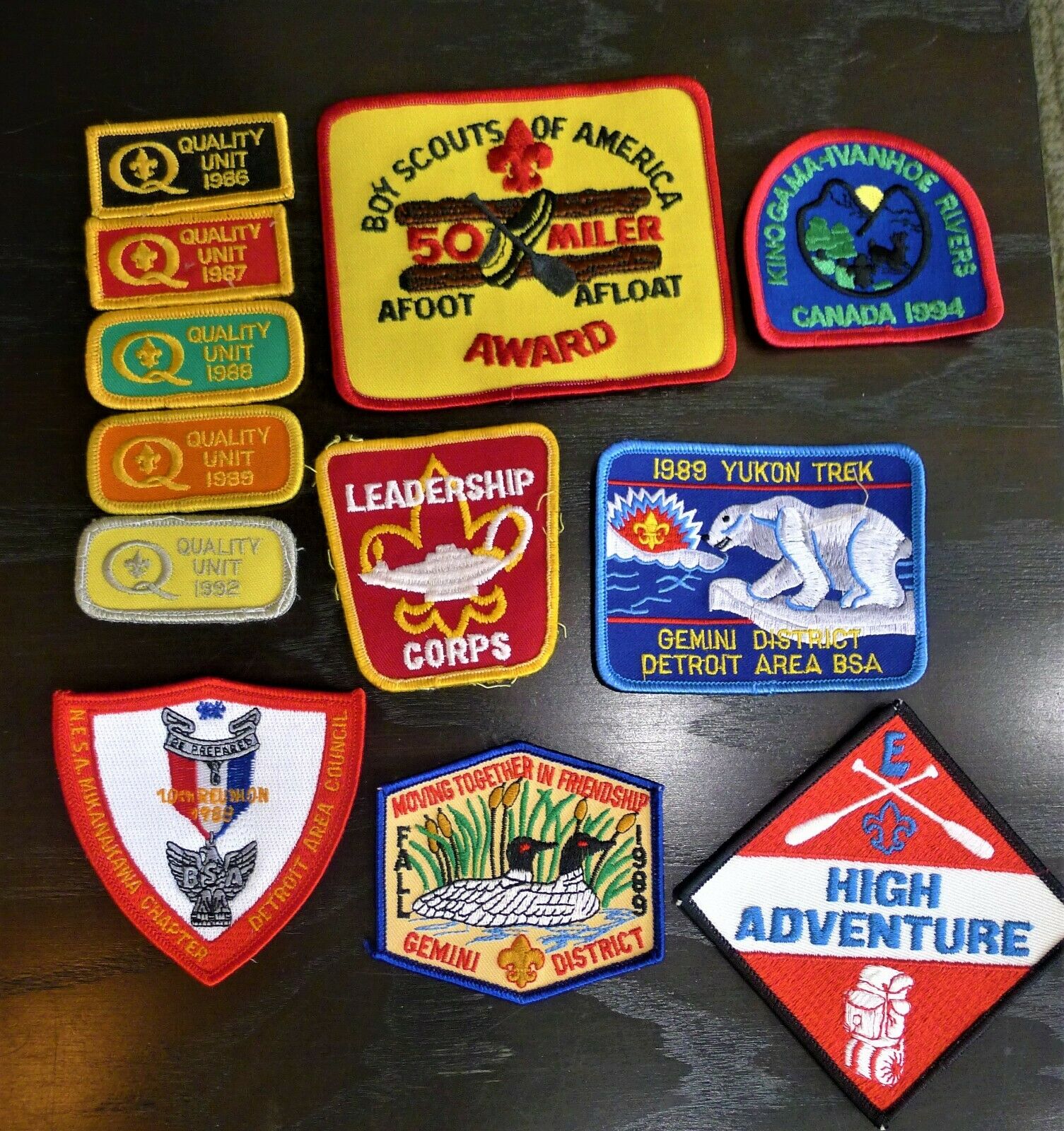 Vintage 1980's -90's  Lot Of 12 Miscellaneous Boy Scouts Bsa  Badge Patches Nos