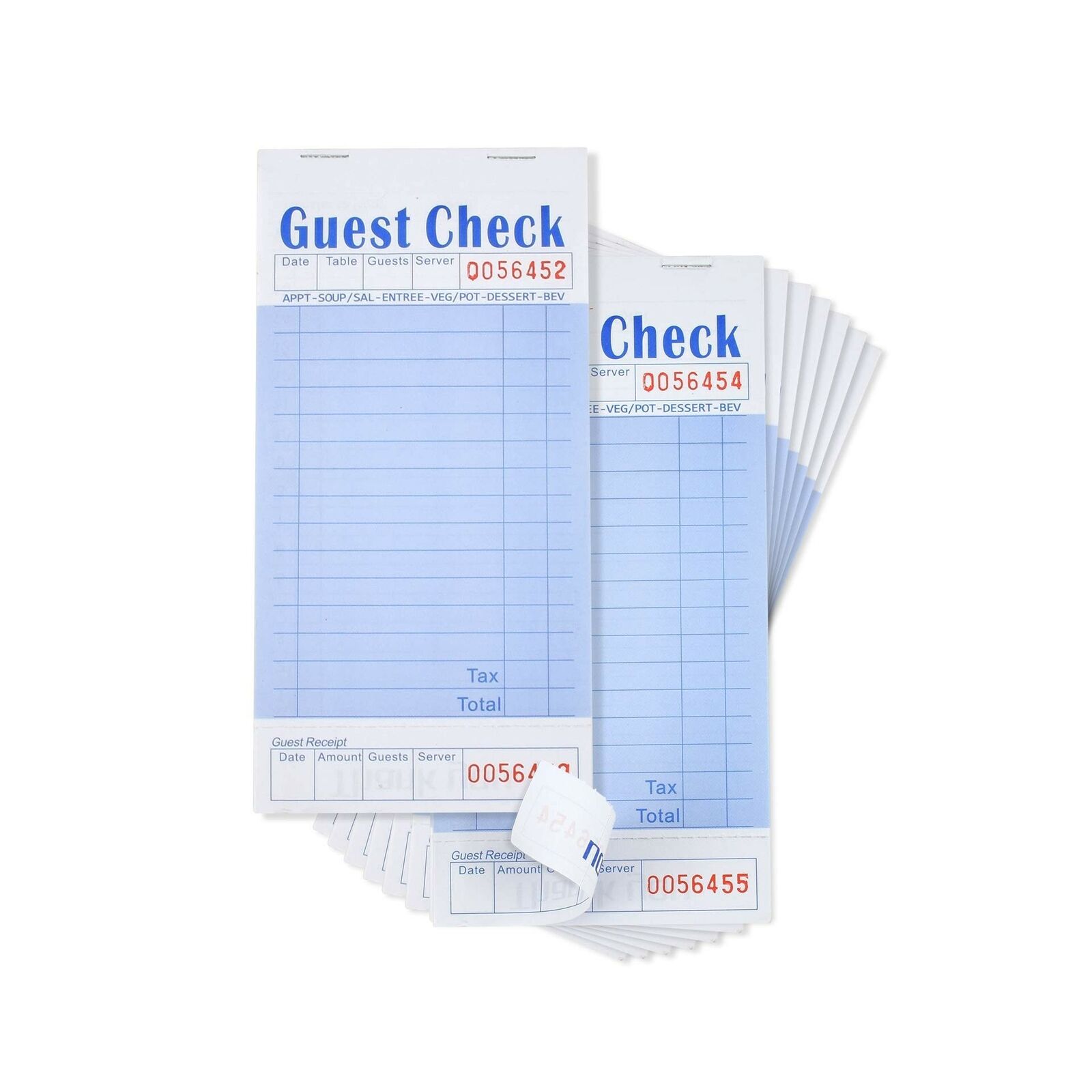 Guest Check Book, Server Note Pads And Waitress Order Pads, 50 Checks Per Boo...
