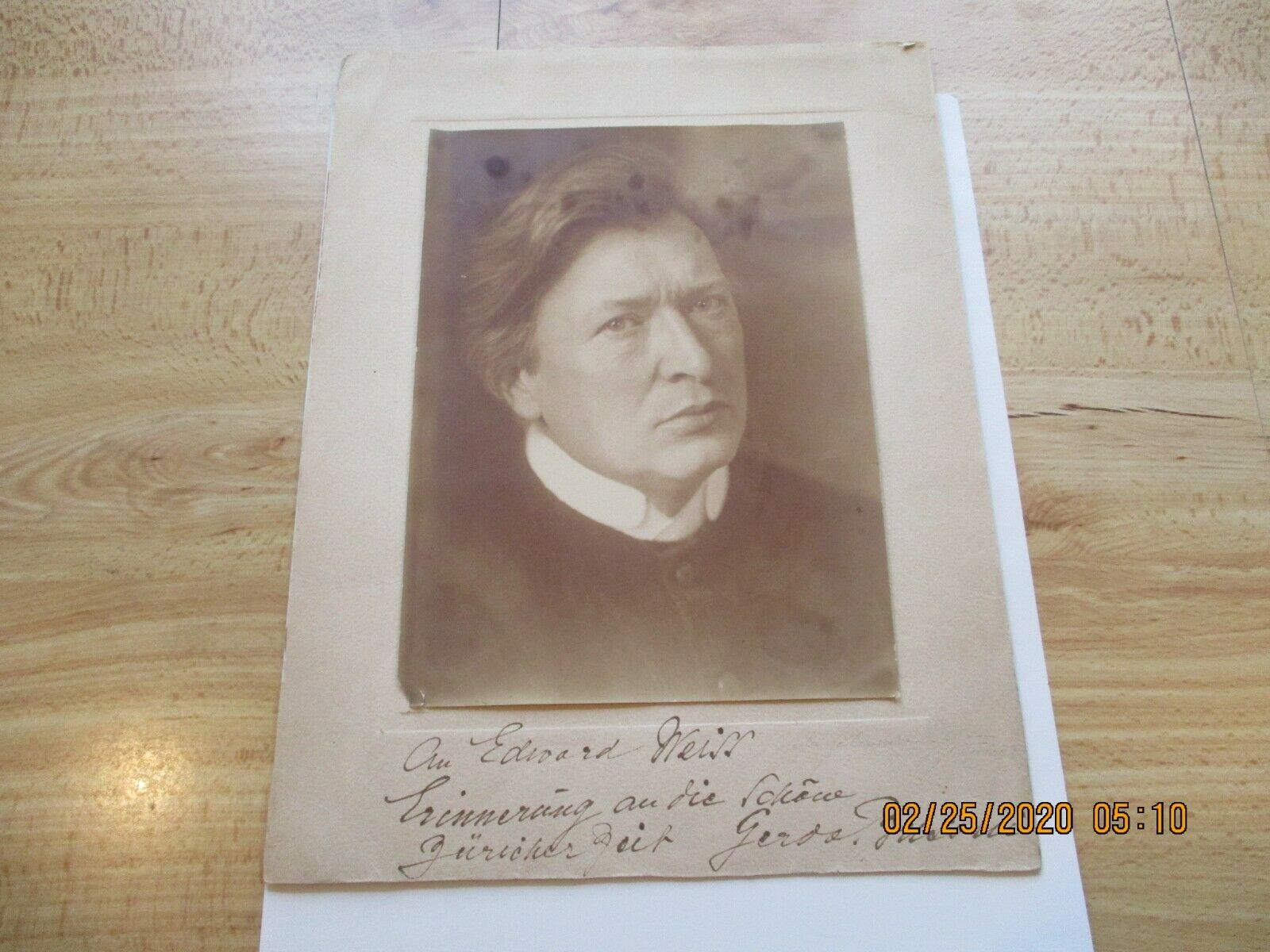 F. Busoni Sepia Photo Signed/inscribed By Wife, Gerda Busoni To Edward Weiss