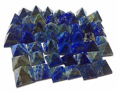 9 Lapis Lazuli Loose Pyramids Lot Crystal Healing Bagua Gift Feng Shui Reiki