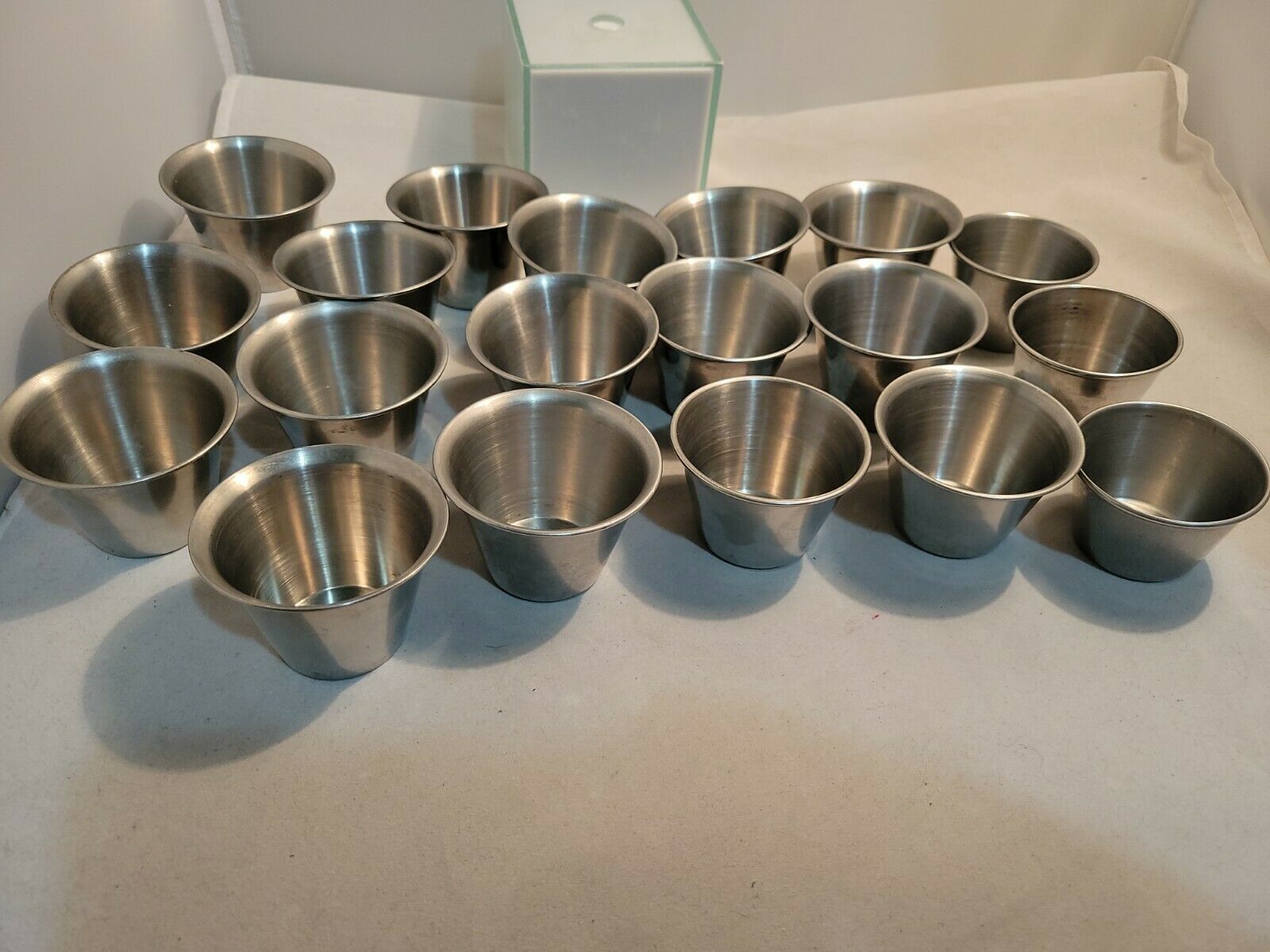 19 Pieces Vollrath 3 Oz Stainless Steel Sauce Butter Condiment Dipping Cups