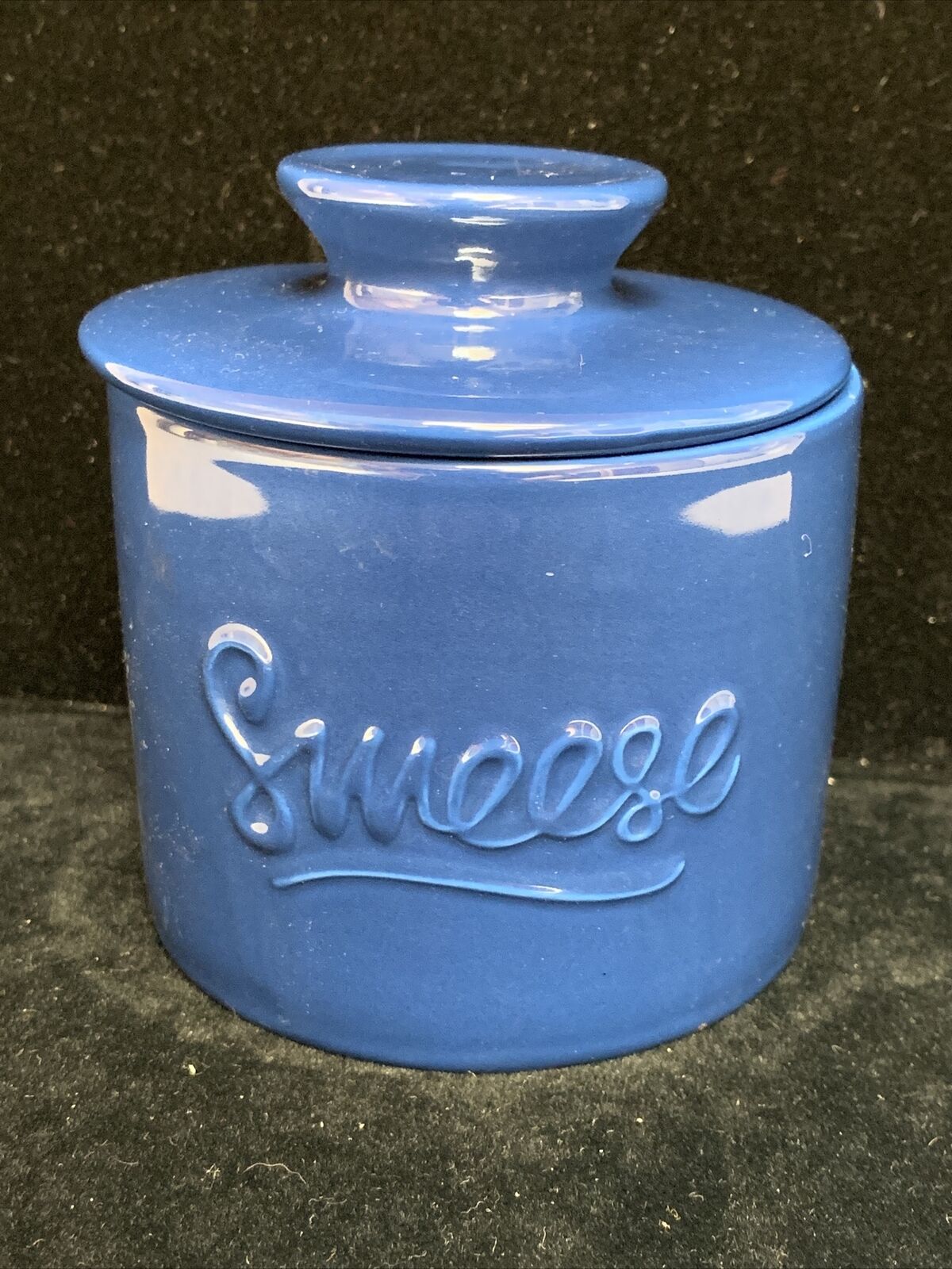 Sweese Porcelain Butter Keeper Crock Blue Bell Serving Dish (bb)