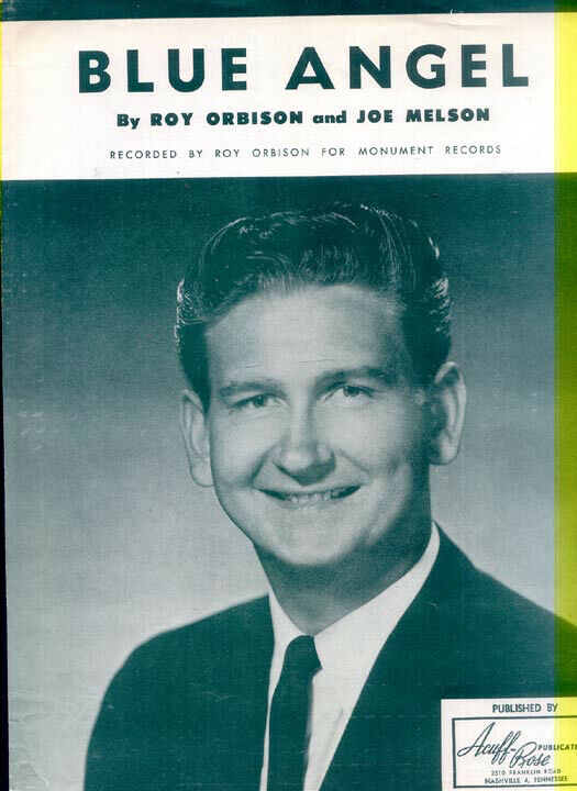 Roy Orbison 1960 Blue Angel Sheet Music 4 Pages Joe Melson Classic Oldie Vintage