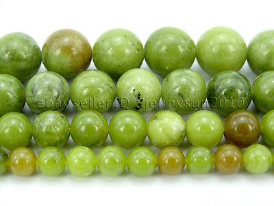 Natural Sinkiang Jade Gemstone Round Spacer Beads 15'' 4mm 6mm 8mm 10mm 12mm