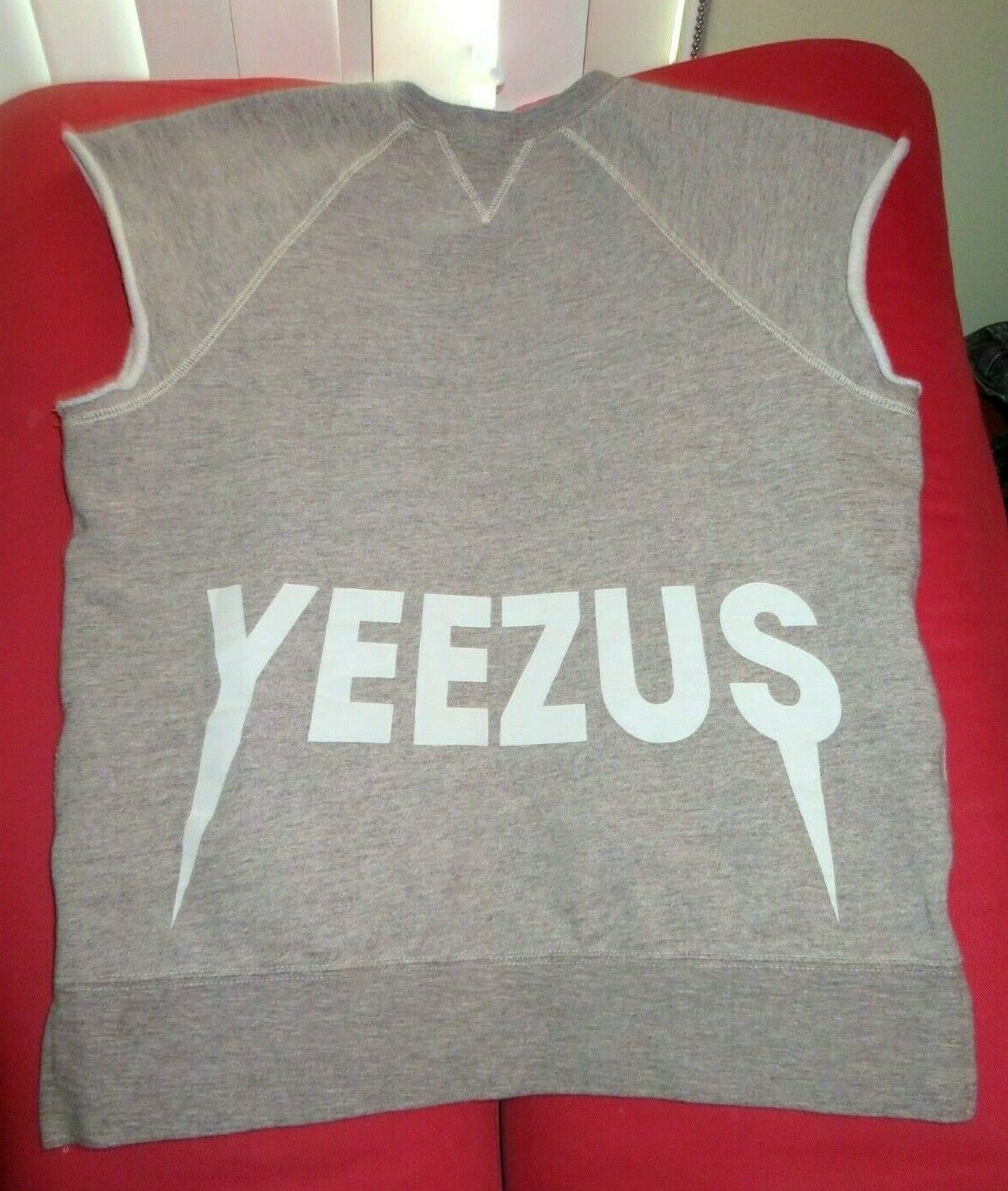 Rare Kanye West Yeezus Tour Men's Cut-off Sweatshirt Shirt-grey-small Fits M/l