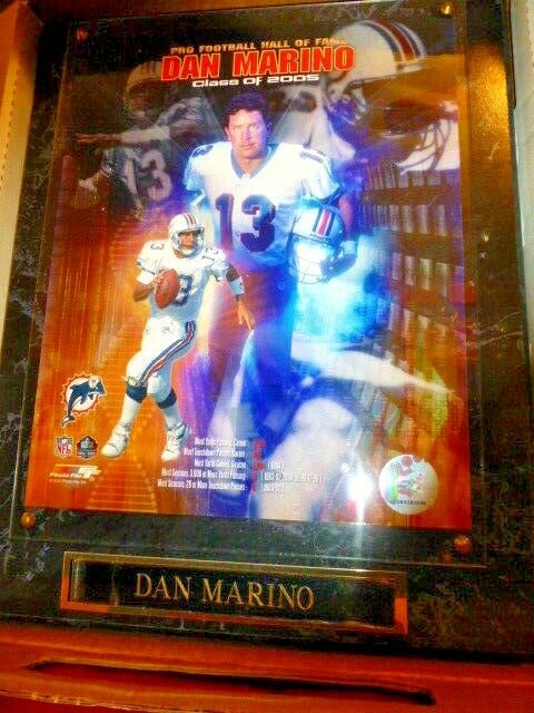 Dan Marino 2005 Pro Football Hall Of Fame Plaque Nip