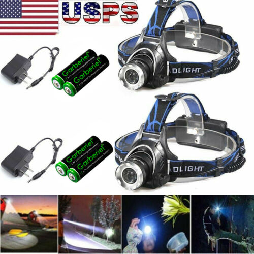 Powerful T6 Led Zoomable Headlamp Rechargeable 18650 Headlight Head Lamp New！