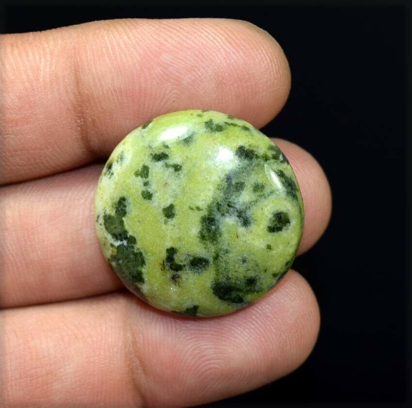 38.25 Cts. 100 % Natural Canadian Jade Round Cabochon Untreated Loose Gemstone