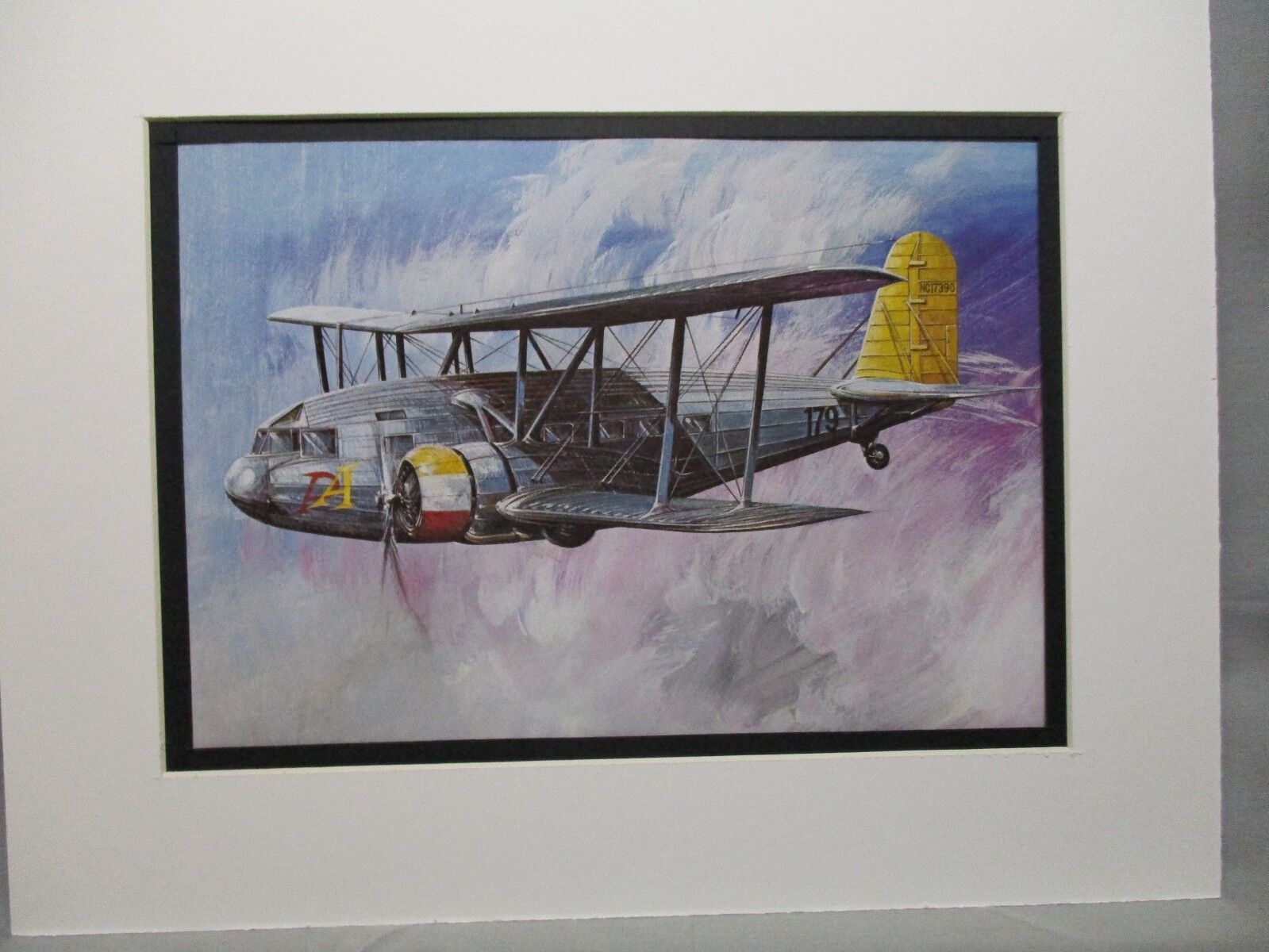 Curtiss Wright Condor  Model Airplane Box Top Art Color  Artist Older Aircraft