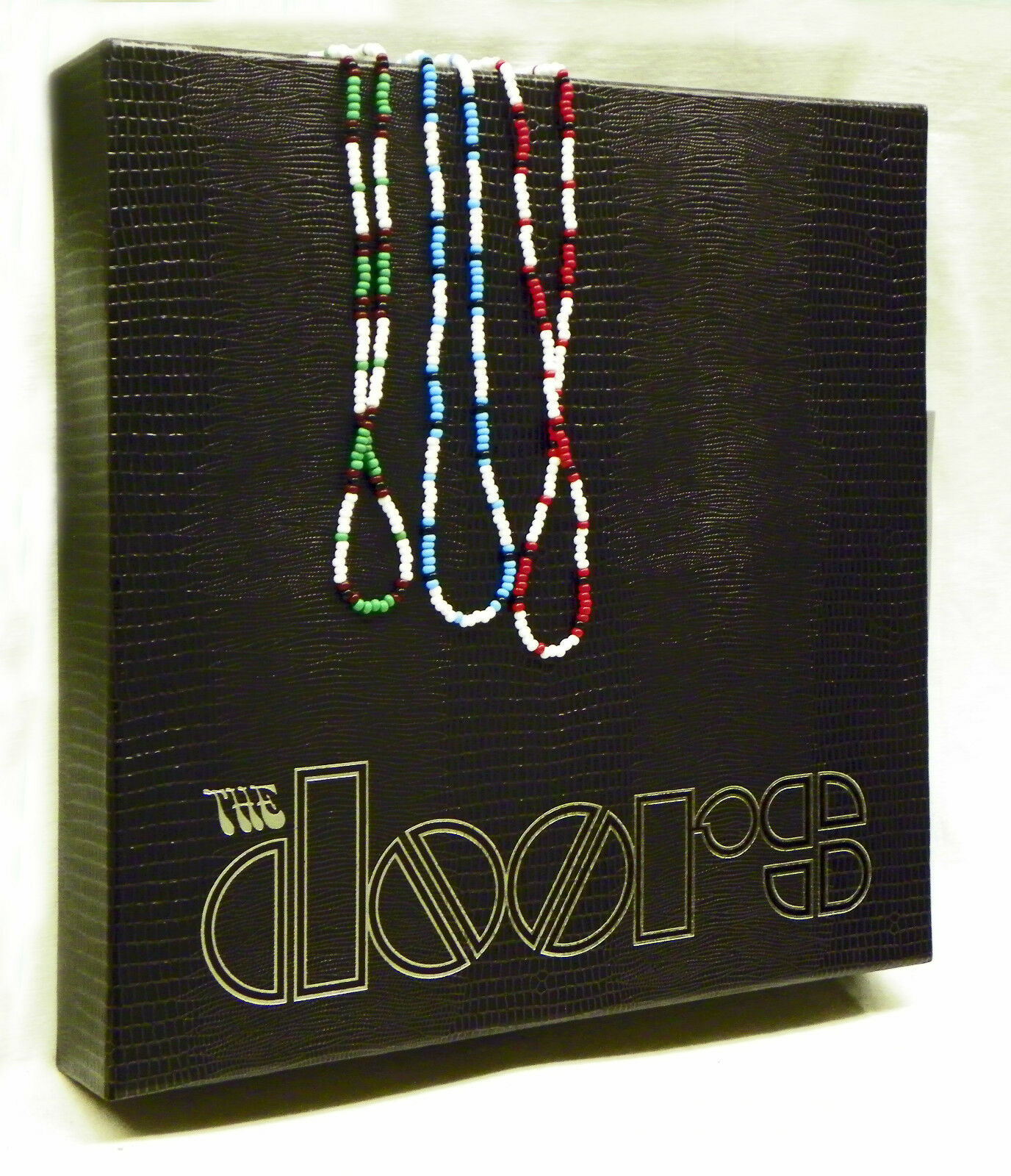 Set Of 3: 21" Jim Morrison Style Bead Necklace Original Green, Red, & Turquoise