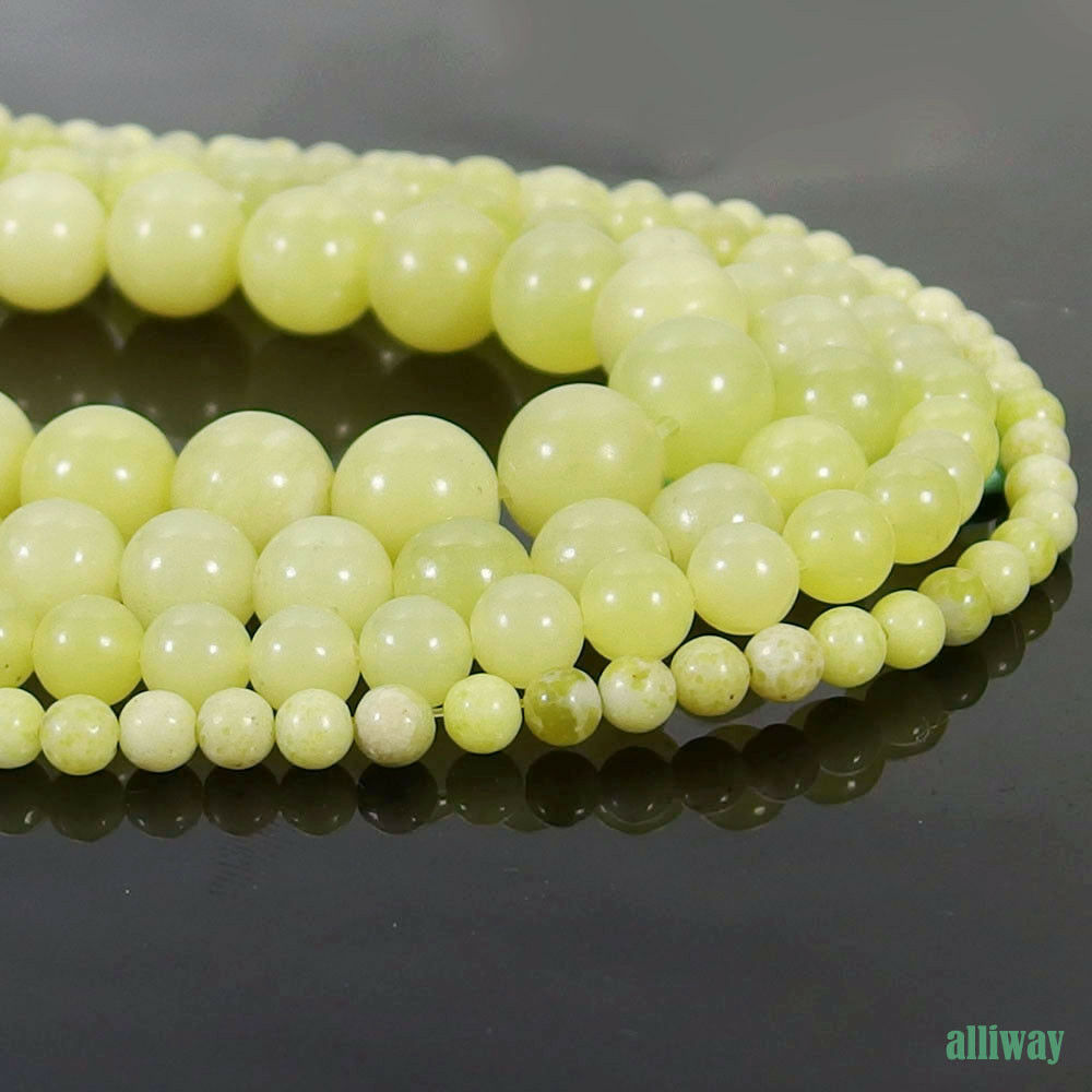 Natural Lemon Jade Gemstone Spacer Beads 15.5'' 2mm 3mm 4mm 6mm 8mm 10mm 12mm