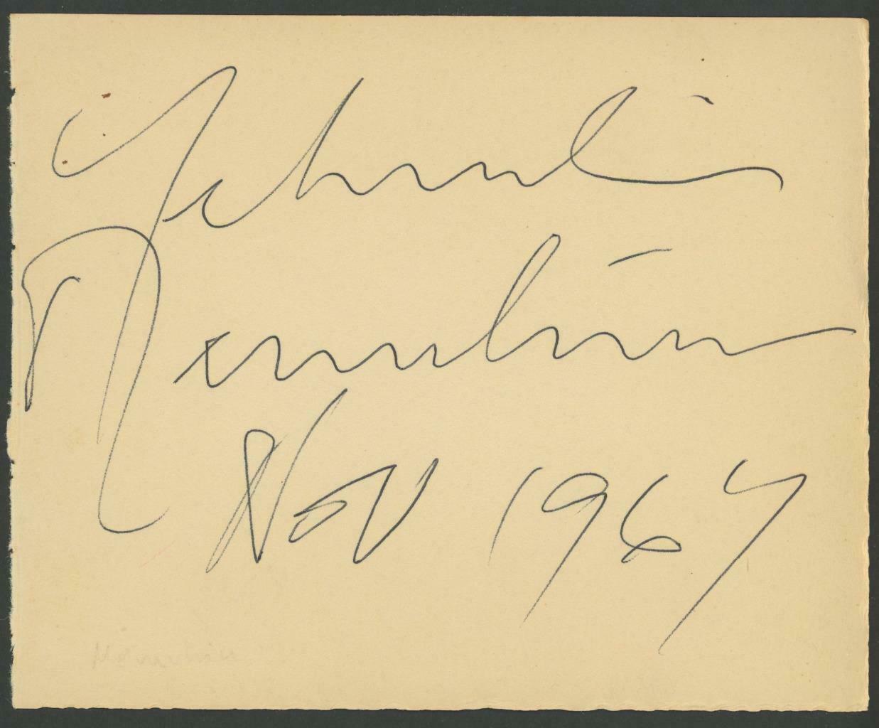 Yehudi Menuhin Signed Album Page | American Violinist - Autograph