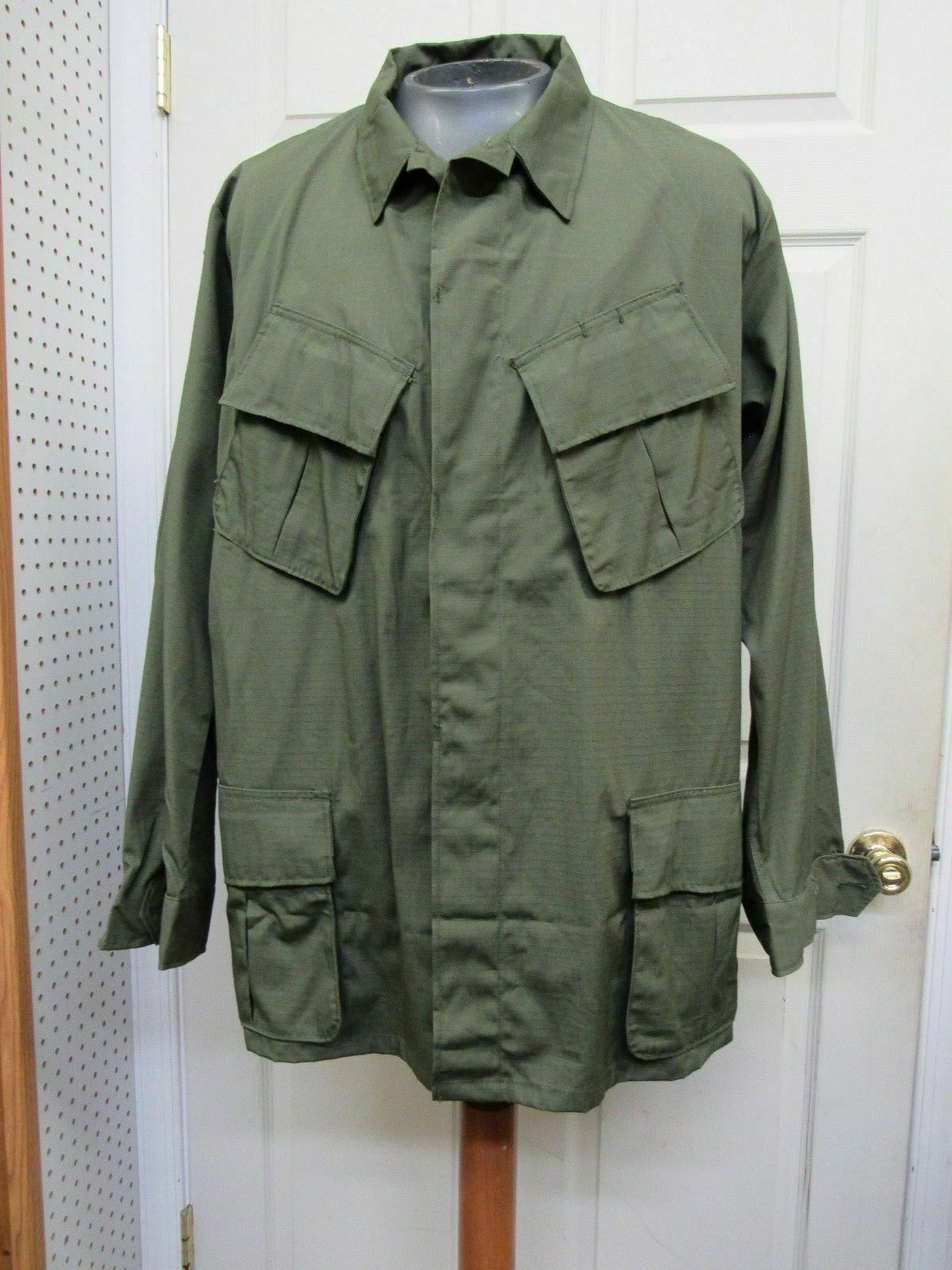 Vietnam Era Us Jungle Jacket Shirt Tropical Combat Coat 1969 Og 107 Xlarge Nos