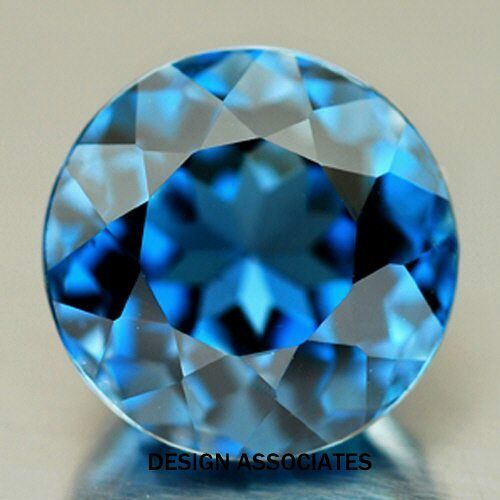London Blue Topaz Natural 5 Mm Round Cut Aaa