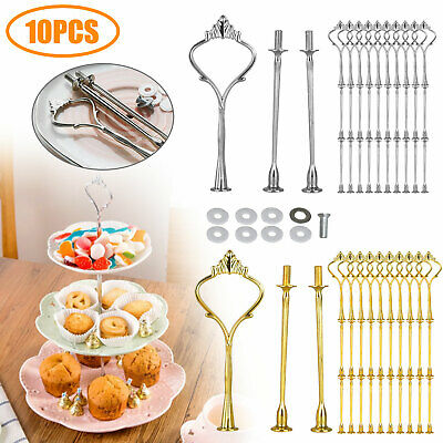 10 Set 3 Tier Cake Plate Stand Handle Wedding Party Afternoon Tea Hardware Rod