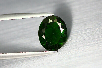 3.200 Ct Natural Lovely Royal Green Tsavorite Color Russian Mine Chrome Diopside