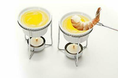 Butter Warmer Ceramic Cups Holders Seafood Burner Burning Table Fondue Set Crab