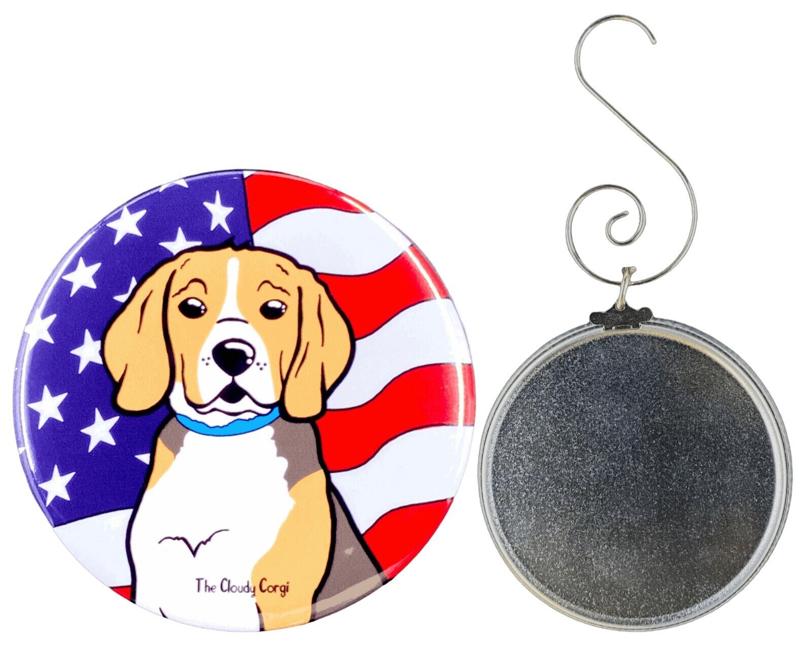 Beagle Dog Usa Flag Holiday Patriotic Dog Ornament Gift Collectible Accessories