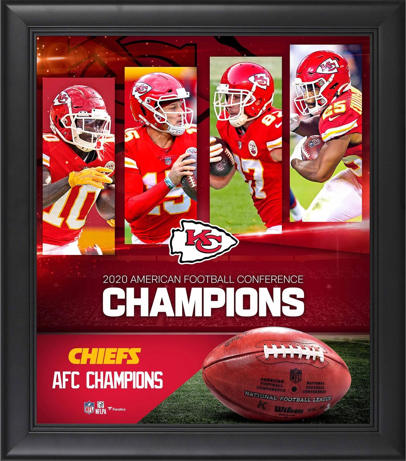 Kansas City Chiefs 2020 Afc Champions Framed 15" X 17" Collage