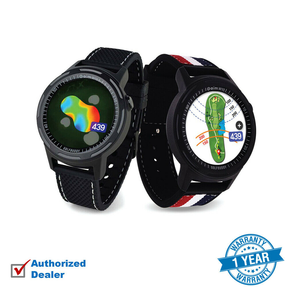 New Golf Buddy Aim W10 Smart Watch Gps, Touch Screen 40,000 Courses - Extra Band