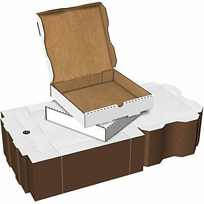 White Cardboard Pizza Boxes Takeout Containers - 10 X 10 Pizza Box Size Corru...