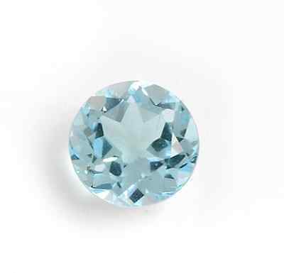 Natural Bright Sky Blue Topaz Round Faceted Aaa Heated Loose Stones (1mm-15mm)