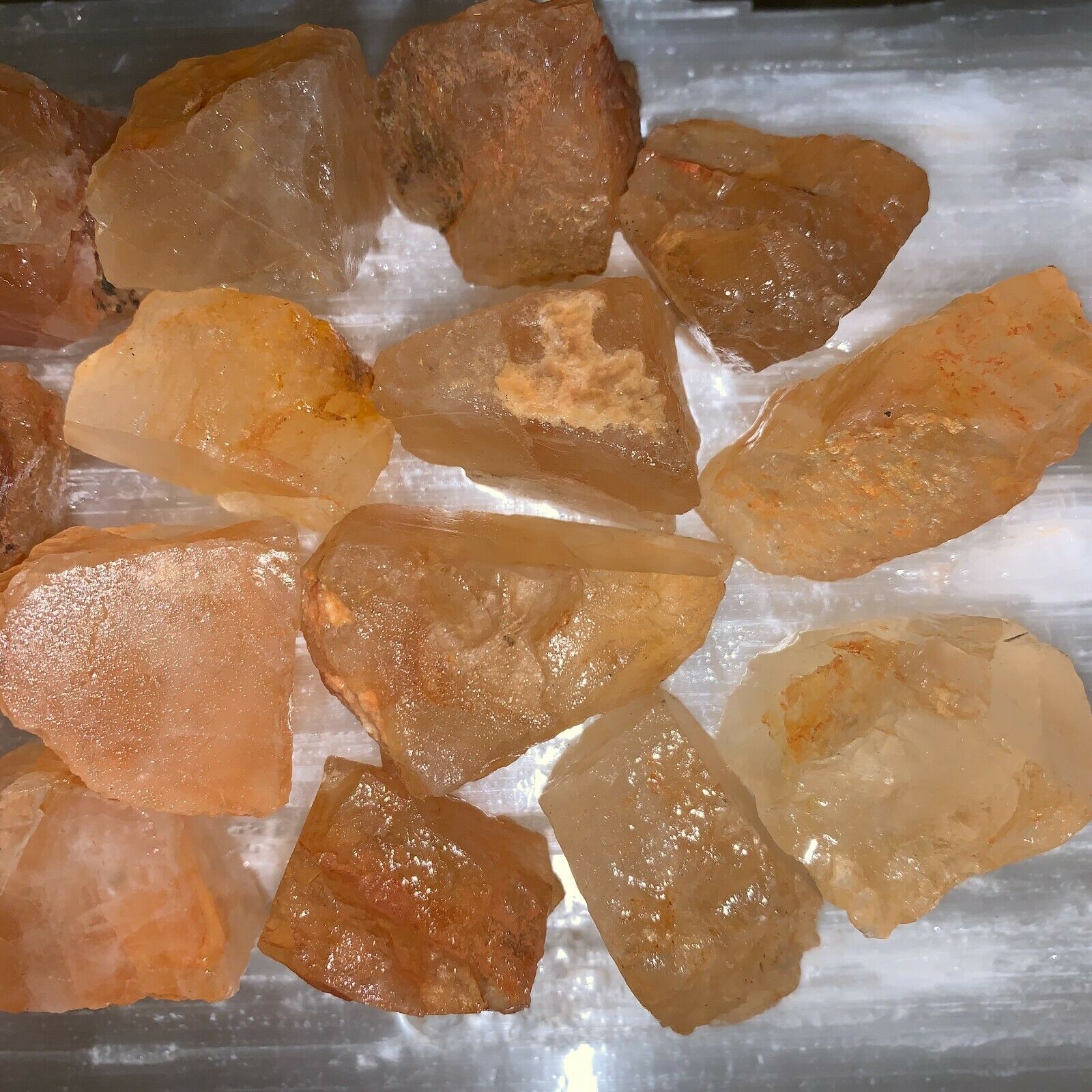 Citrine Topaz, Charged 1000 Carat Lot + A Free Selenite Charging Stick