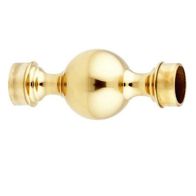 Lacquered Brass Ball Joint Fitting  2" Tubing Connector | Renovator's Supply