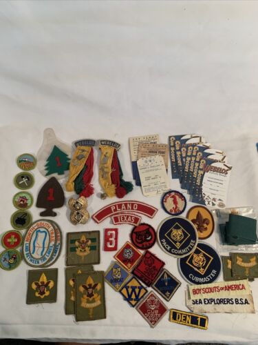 Vintage Boy Scouts Bsa Lot Of 52 Total Pieces Some Duplicates