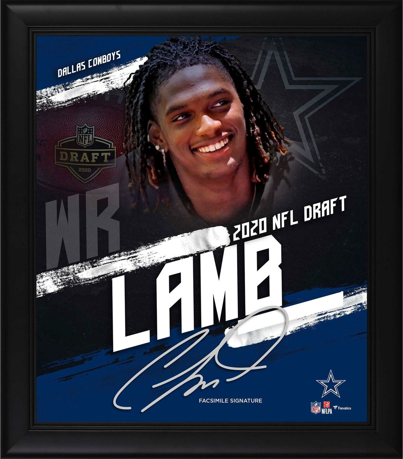 Ceedee Lamb Dallas Cowboys Frmd 15" X 17" 2020 Nfl Draft Day Collage - Facsimile