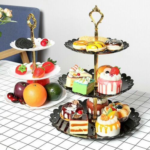 3-tier Cupcake Stand Cake Dessert Wedding Event Party Display Tower Plate Round
