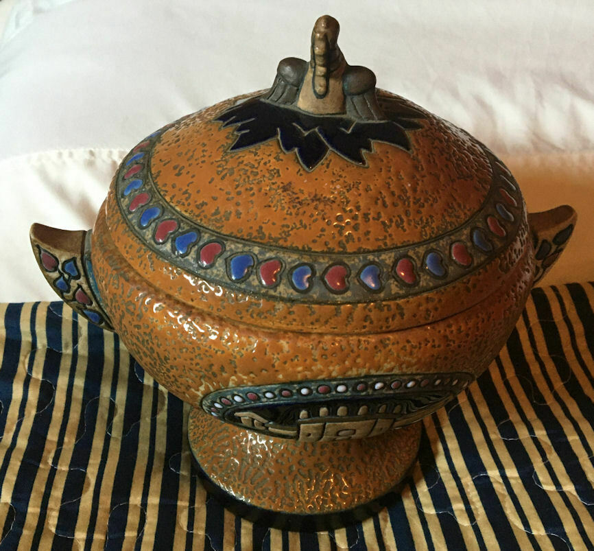 King Tut 1930's Replica Of Rare Jar With Lid