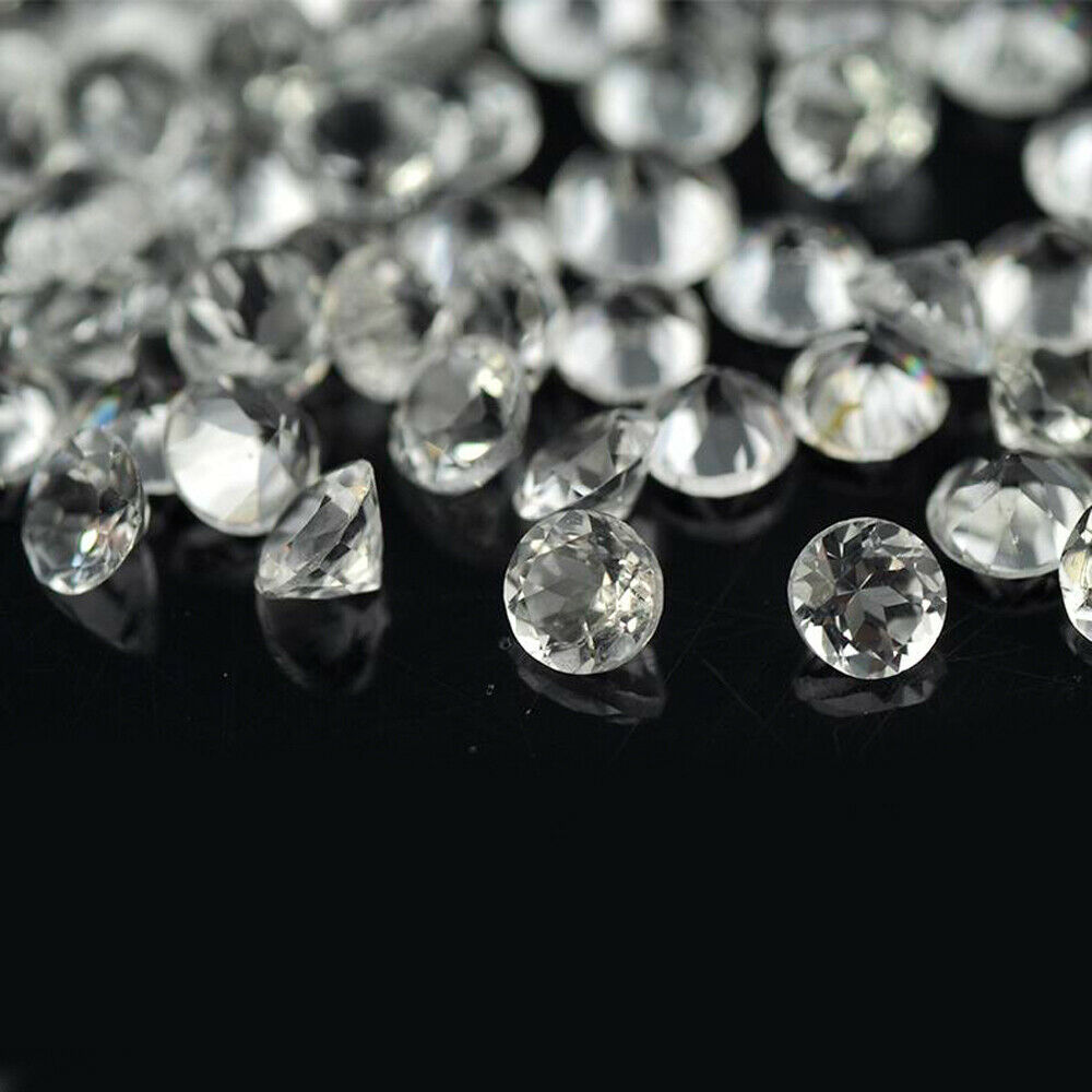 Certified Natural White Topaz 4 Mm Round Cut Loose Faceted Aaa Gemstone Lot