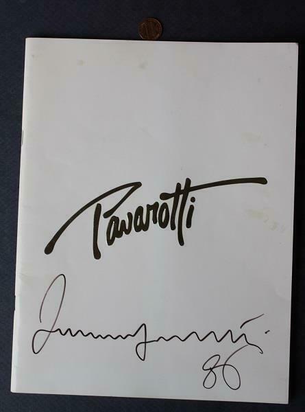 Italian Opera Tenor Luciano Pavarotti Autographed Louisville Kentucky Program!