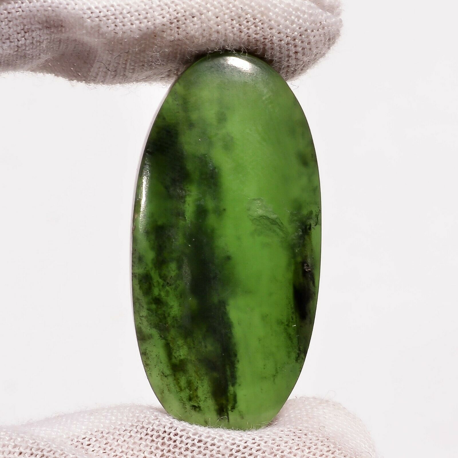 35 Ct. Natural Nephrite Jade Oval Cabochon Loose Gemstone For Jewelry Yy-849