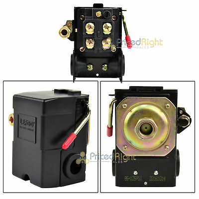 Single Port Air Compressor Pressure Switch Control Valve 145-175 Psi W/ Unloader