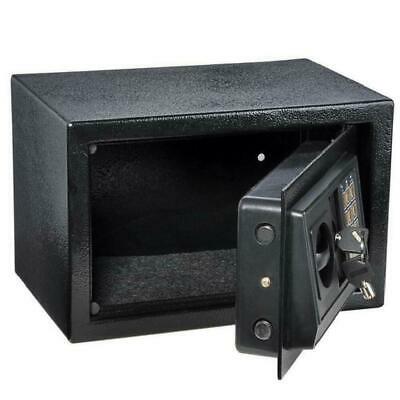 Digital Steel Safe Electronic Locking Money  Strongbox Cash Box Key Black