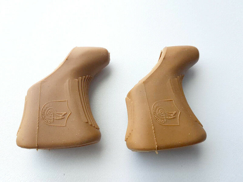 One Pair Of Campagnolo Shield Brake Lever Hoods Brown Nuovo / Super Record