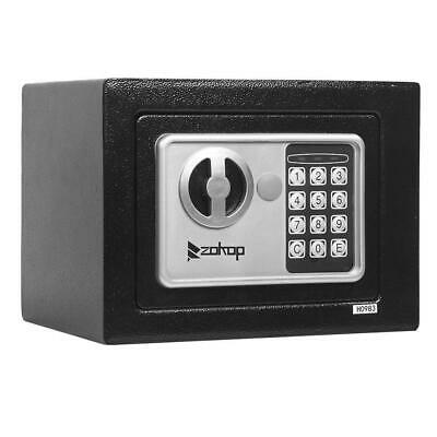 Zokop Update 9" Black Small Digital Electronic Safe Box Keypad Lock Wall Mount