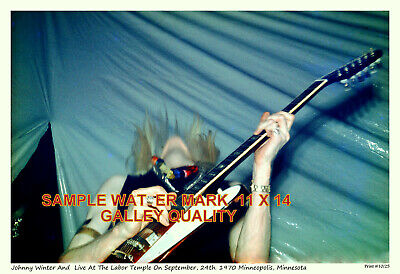Johnny Winter And 9/2470 Gallery Qual11x14 Deluxe Photo On Luster Labor Templemn