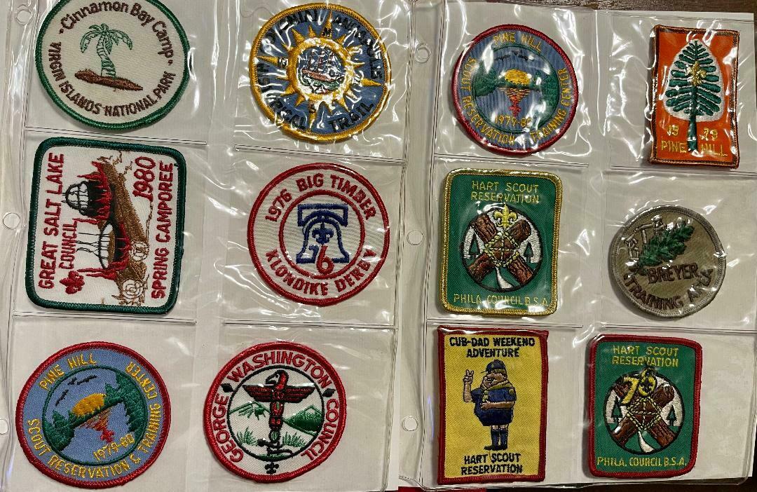 Over 90 Patches In Binder  Boy Scouts Of America  Mostly 1970's & 1980's